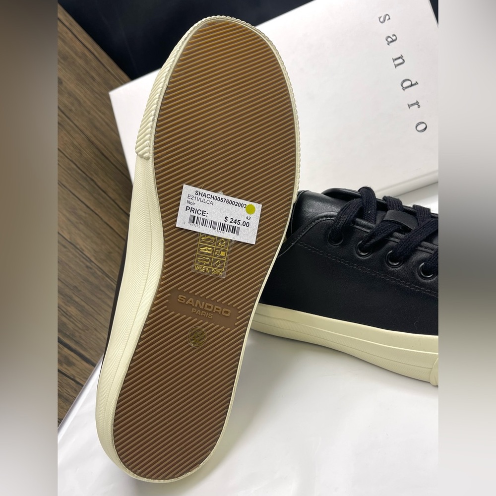 Sandro Black and Cream Sneakers - Picture 7 of 10
